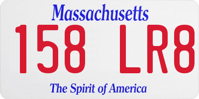 MA license plate 158LR8