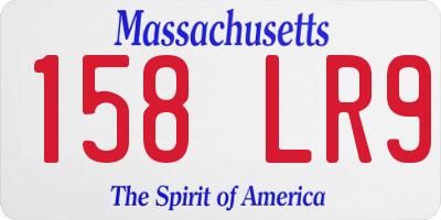 MA license plate 158LR9