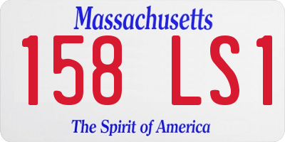 MA license plate 158LS1