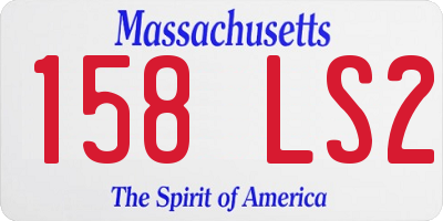 MA license plate 158LS2