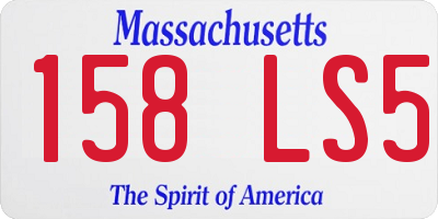 MA license plate 158LS5