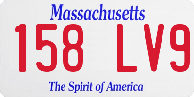 MA license plate 158LV9