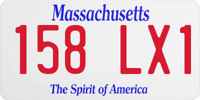 MA license plate 158LX1