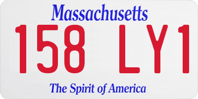MA license plate 158LY1