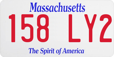 MA license plate 158LY2