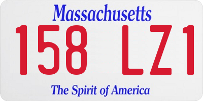 MA license plate 158LZ1