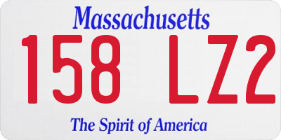 MA license plate 158LZ2