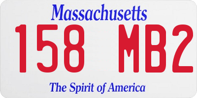MA license plate 158MB2