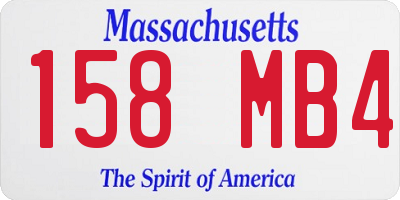 MA license plate 158MB4