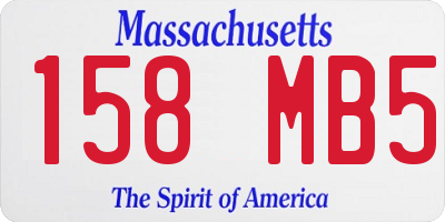 MA license plate 158MB5
