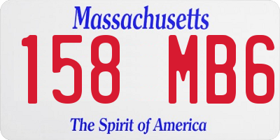 MA license plate 158MB6