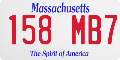 MA license plate 158MB7