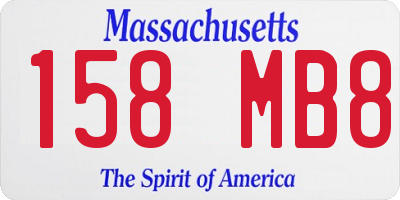 MA license plate 158MB8