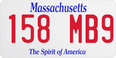 MA license plate 158MB9