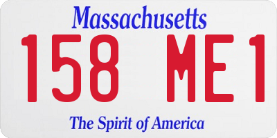 MA license plate 158ME1