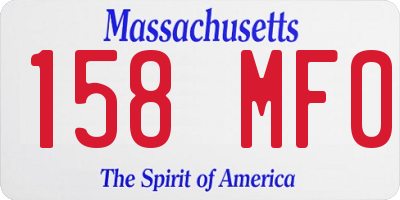 MA license plate 158MF0