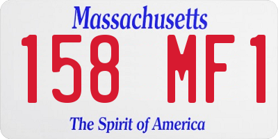 MA license plate 158MF1
