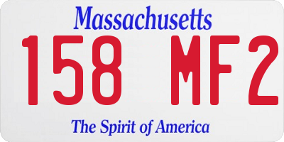 MA license plate 158MF2