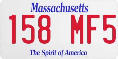 MA license plate 158MF5