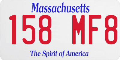 MA license plate 158MF8