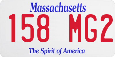 MA license plate 158MG2