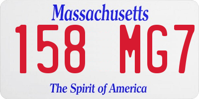 MA license plate 158MG7