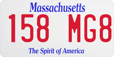 MA license plate 158MG8