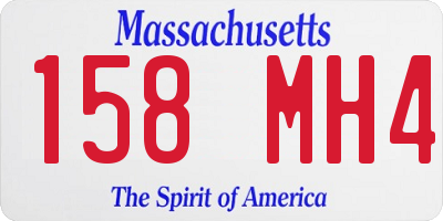 MA license plate 158MH4