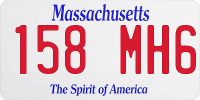 MA license plate 158MH6