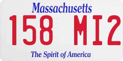 MA license plate 158MI2