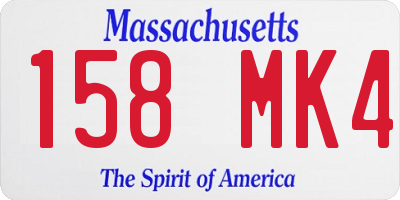 MA license plate 158MK4