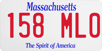 MA license plate 158ML0