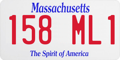MA license plate 158ML1
