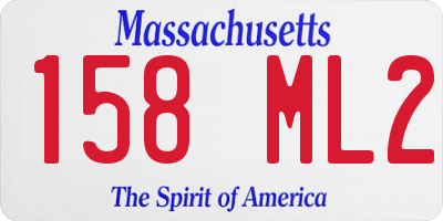 MA license plate 158ML2
