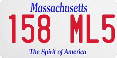 MA license plate 158ML5