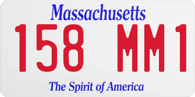 MA license plate 158MM1