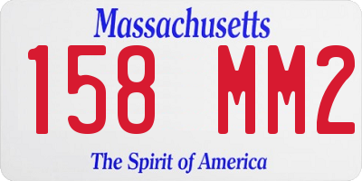 MA license plate 158MM2