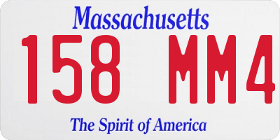 MA license plate 158MM4