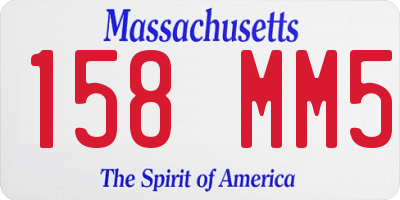 MA license plate 158MM5