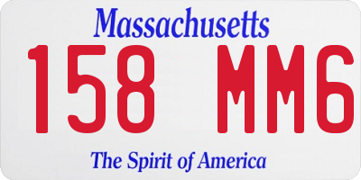 MA license plate 158MM6