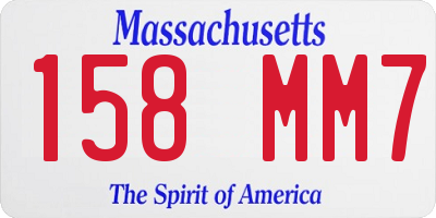 MA license plate 158MM7