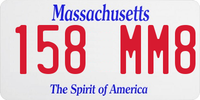 MA license plate 158MM8