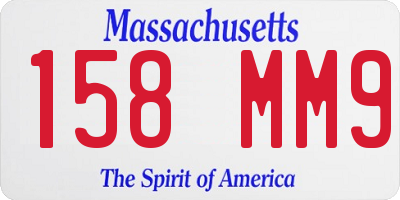 MA license plate 158MM9