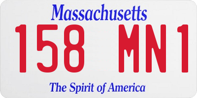 MA license plate 158MN1