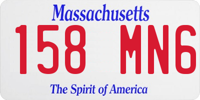 MA license plate 158MN6