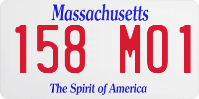 MA license plate 158MO1