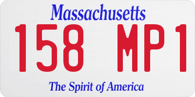 MA license plate 158MP1