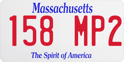 MA license plate 158MP2