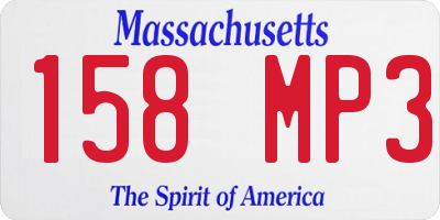 MA license plate 158MP3