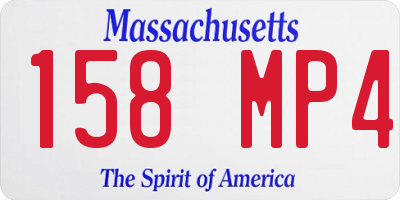 MA license plate 158MP4